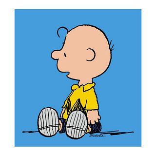 Peanuts, "Charlie Brown: Blue" Hand Numbered Canvas (40"x44") Limited Edition Fine Art Print with Certificate of Authenticity.