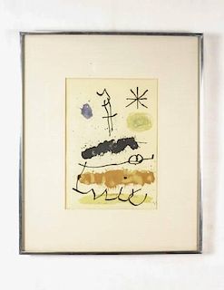 J. Miro, Plate No. X, "Obra Inedita Recent", 1964