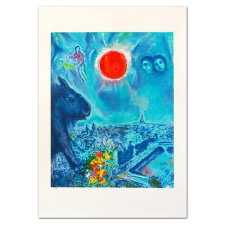Marc Chagall- Lithograph "The Sun Over Paris"