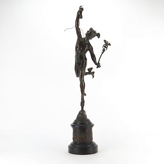 After: Jean "Giambologna" Boulogne, Italian (1529-1608) "Mercury" Classical Bronze Sculpture