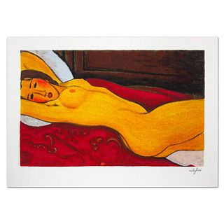 Amedeo Modigliani, "Nudo Sdraiato Con Le Mani Dietro La Testa" Limited Edition Serigraph with Certificate of Authenticity.