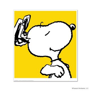 Peanuts, "Snoopy: Yellow" Hand Numbered Limited Edition Fine Art Print with Certificate of Authenticity.