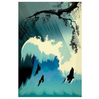Eyvind Earle (1916-2000), "Ocean Splash" Limited Edition Serigraph on Paper; Numbered & Hand Signed; with Certificate of Authenticity.