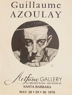 Guillaume Azoulay- Vintage exhbition Lithograph