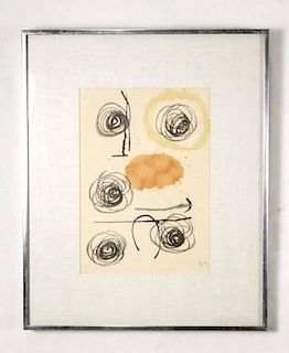 J. Miro, Plate No. IV, "Obra Inedita Recent", 1964