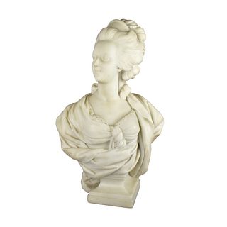 Antique Carved Marble Bust