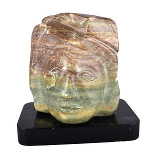 Large 20th C. Carved Stone Bust