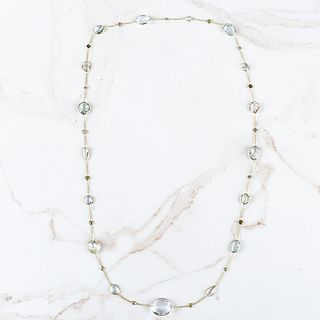 Aquamarine, Diamond and 18K Necklace
