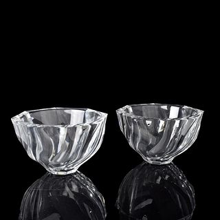 Pair of Orrefors Crystal Bowls