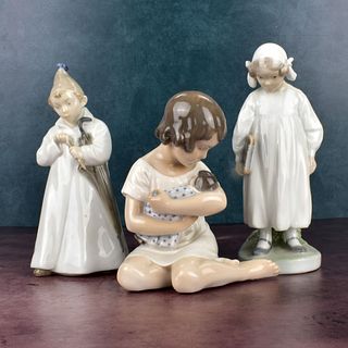 Three (3) Royal Copenhagen Porcelain Figurines