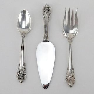 Grouping of Three (3) Wallace Grand Baroque Sterling Silver Tableware