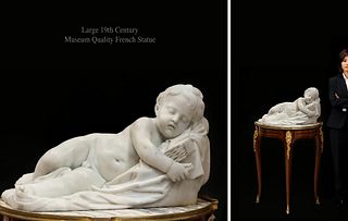 A Large Museum quality 19th Century French Marble Sculpture