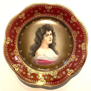 Lady Amorosa Portrait, Royal Vienna Decorative Plate