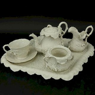 Antique Bisque Partial Tea Set