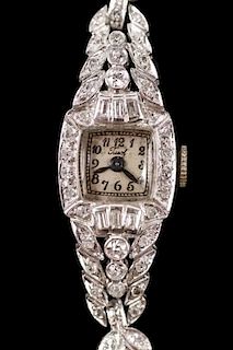 Ladies Art Deco Tissot Platinum & Diamond Watch