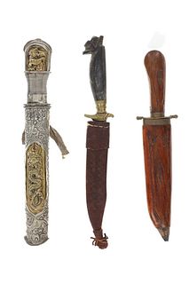 Ornate Ethnographic Fixed Blade Knife Collection