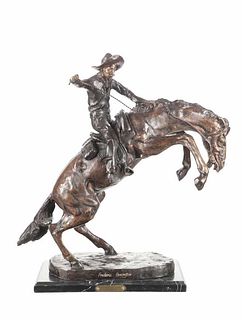 Frederic Remington 1861-1909 Bronco Buster Bronze