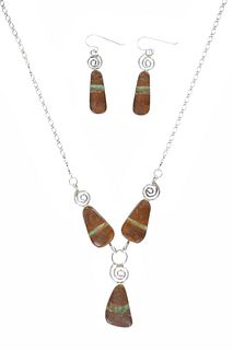 Navajo S. Silver Royston Ribbon Turquoise Jewelry