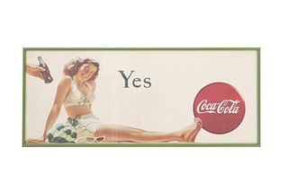 Rare Coca-Cola "Yes Girl" Advertisement c. 1946