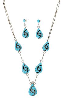 Zuni Amy Weslay Sterling Silver Turquoise Jewelry