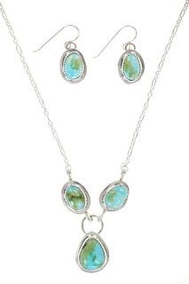 Navajo BB Tsosie Silver Sonoran Turquoise Jewelry