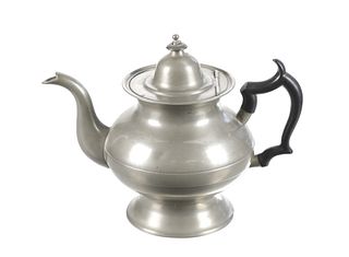 Boardman Warranted Pewter Teapot c. 1820-30s