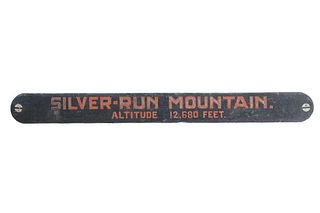 Glacier Nat'l Park Hand Painted Silver-Run Sign