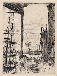James Abbott McNeill Whistler, (American, 1834-1903), Rotherhithe, 1860
