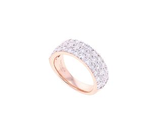 Brilliant Cluster Diamond & 14k Rose Gold Ring