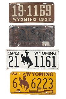 Original Montana & Wyoming License Plates 1932-83