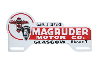 Magruder Motor Co License Plate Topper Glasgow, MT