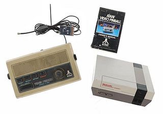 Atari Pinball C-380 & Nintendo NES-001 Consoles