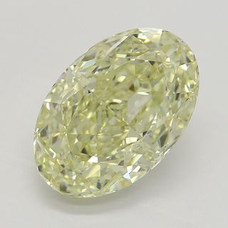 5.24 ct, Natural Fancy Light Yellow Even Color, VVS1, Oval cut Diamond (GIA Graded), Appraised Value: $179,900 