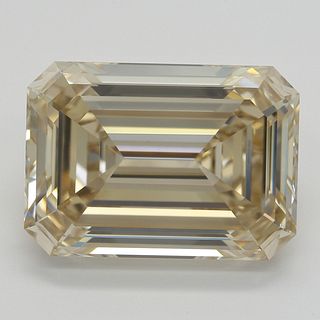 10.51 ct, Natural Fancy Yellow Brown Even Color, VS1, Type IIa Emerald cut Diamond (GIA Graded), Appraised Value: $318,400 