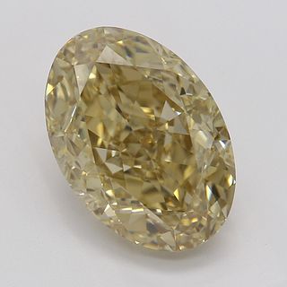 3.08 ct, Natural Fancy Brown Yellow Even Color, IF, Type IIa Oval cut Diamond (GIA Graded), Appraised Value: $53,200 
