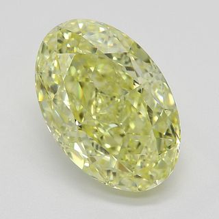 4.06 ct, Natural Fancy Intense Yellow Even Color, VVS1, Oval cut Diamond (GIA Graded), Appraised Value: $265,500 