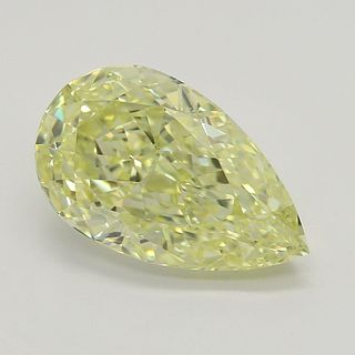 2.42 ct, Natural Fancy Yellow Even Color, IF, Pear cut Diamond (GIA Graded), Appraised Value: $53,200 