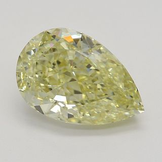 3.02 ct, Natural Fancy Yellow Even Color, IF, Pear cut Diamond (GIA Graded), Appraised Value: $97,800 