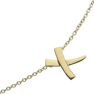TIFFANY & CO. KISS PALOMA PICASSO 18K YELLOW GOLD NECKLACE