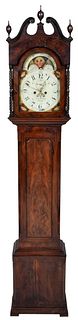 Pennsylvania Federal Figured Mahogany Tall Case Clock by David Weatherly 