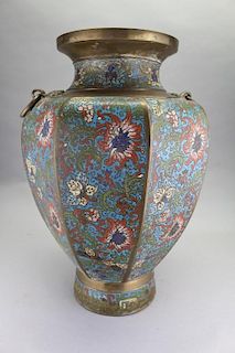 Antique Bronze Chinese Cloisonne Vase