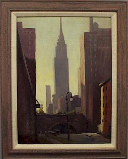 Ernest M. Olsen, Painting of Chrysler Building NYC