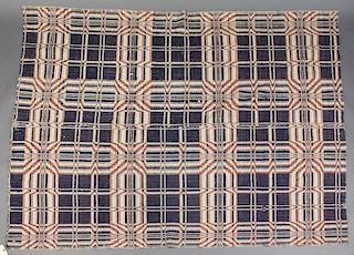 Early American Homespun Blanket, 19th C.