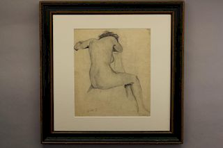Russian School, Signed 20th C. Female Nude Study
