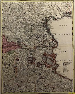 Longobardian Map, Signed by Matthaus Seutter