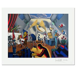 Mark Kostabi, "The Big Picture" Hand Signed Limited Edition Serigraph with COA
