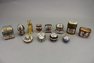 (12) French Limoges Boxes