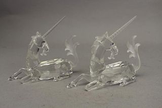 (2) Swarovski Crystal Unicorns