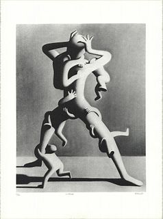 Mark Kostabi- Limited edition on paper "Climbing"