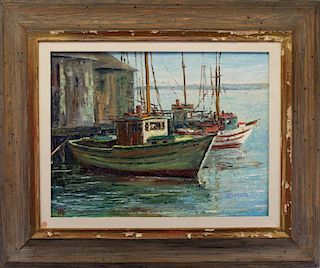 Arthur Palmer (1913 - 1982) "Fishing Boats"